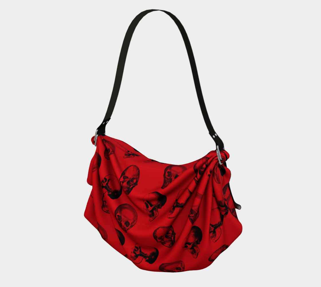 Skull origami bag