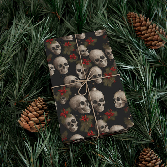 Death and Poinsettias Gift Wrap Papers