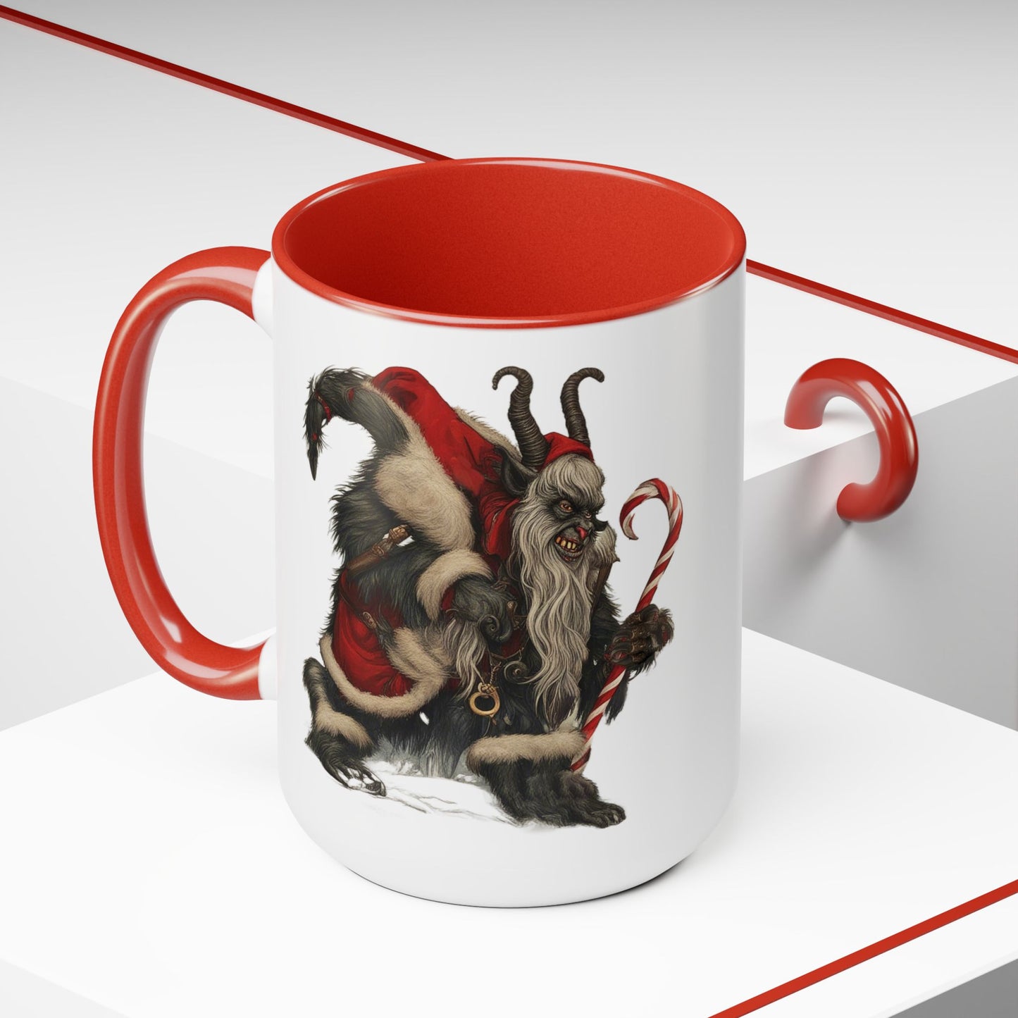 Krampus Two-Tone Coffee Mugs, 15oz