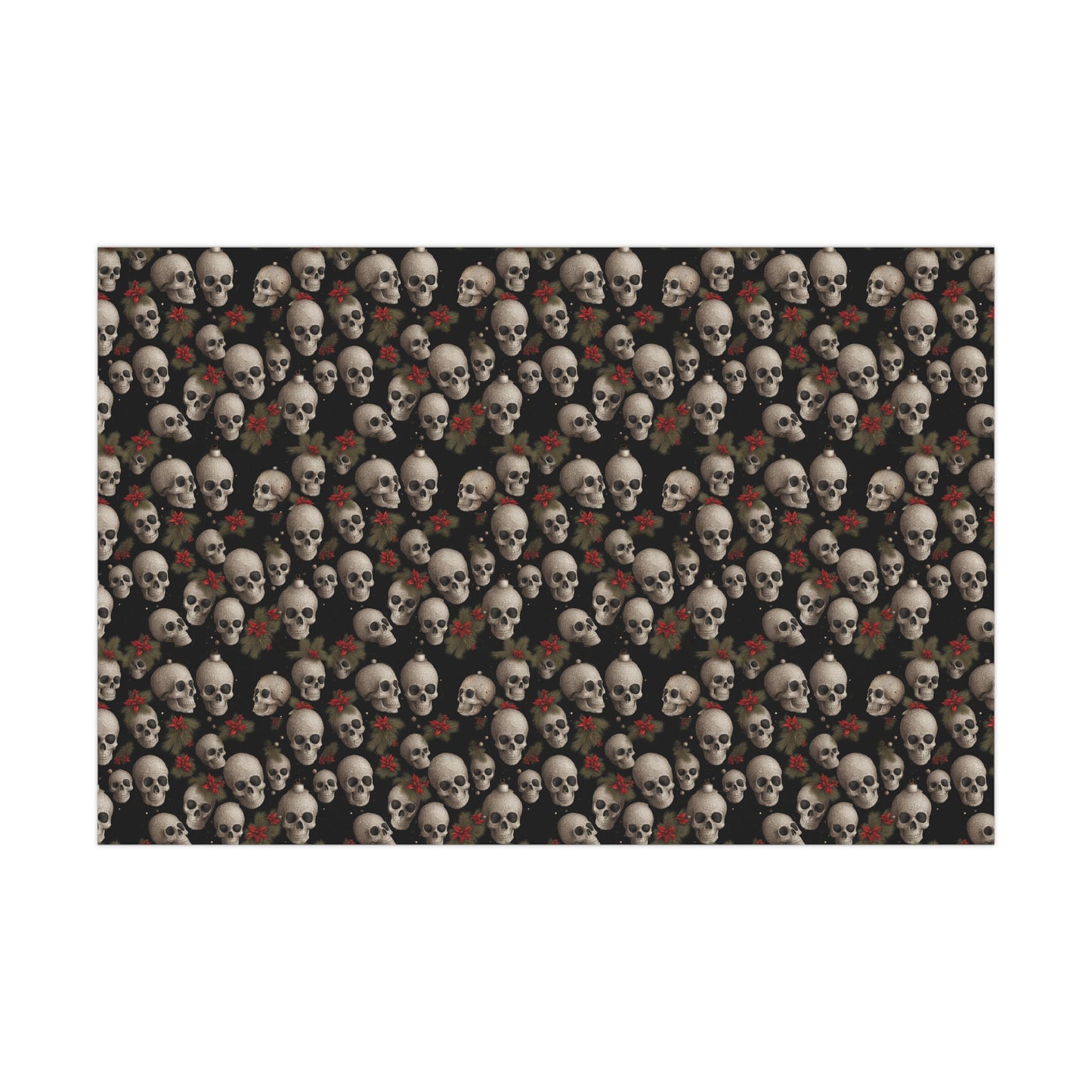 Death and Poinsettias Gift Wrap Papers